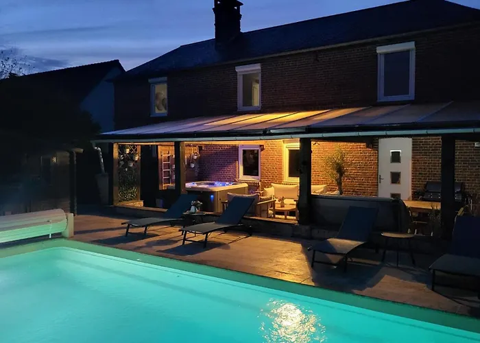 Βίλα Jacuzzi, Piscine, Station De Recharge Pour Vehicule Electrique, Maison Normande Du 19eme Siecle A 25' De Deauville, Classee Meuble De Tourisme 5 Etoiles